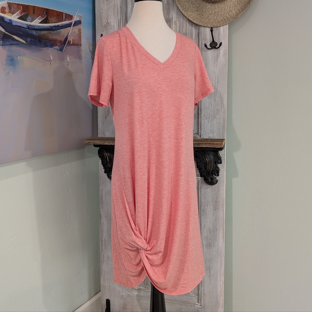 NWT Miselon T-shirt Dress With Twist Front